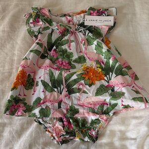Janie and Jack Tropical Flamingo Two Piece Set